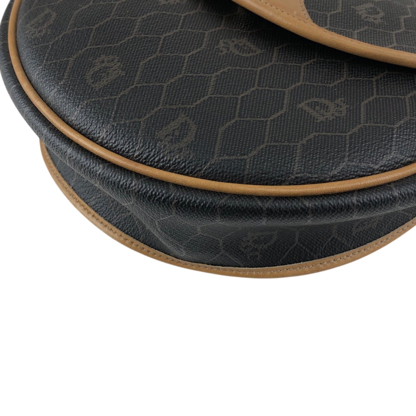 Christian Dior Honeycomb Pattern Shoulder bag Black Vintage p8wvy4