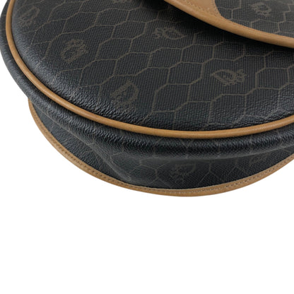 Christian Dior Honeycomb Pattern Shoulder bag Black Vintage p8wvy4