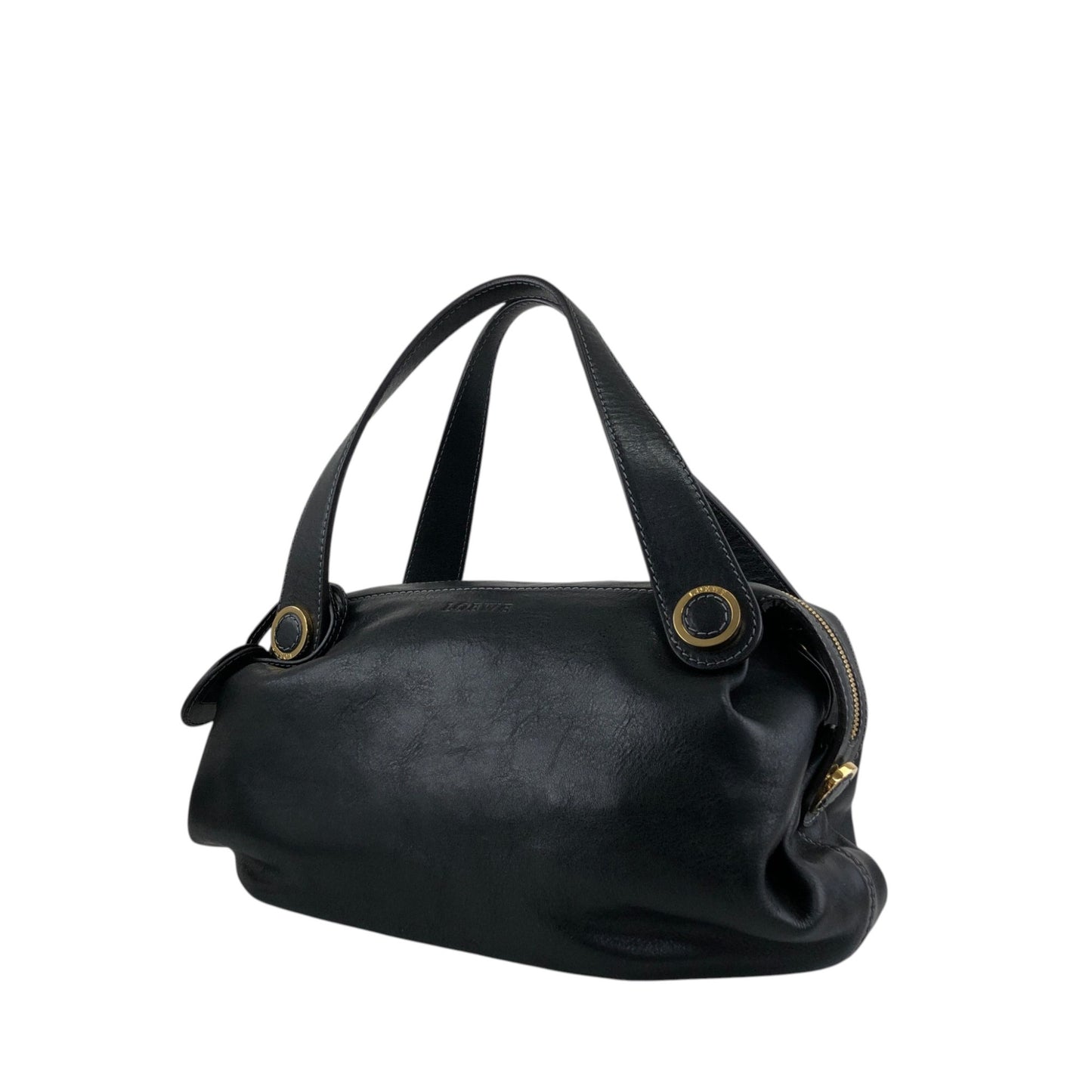 LOEWE Anagram Handbag Black Vintage x7a23e