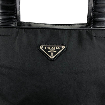PRADA Triangle Logo Padlock Totebag Black Vintage 5g8nni