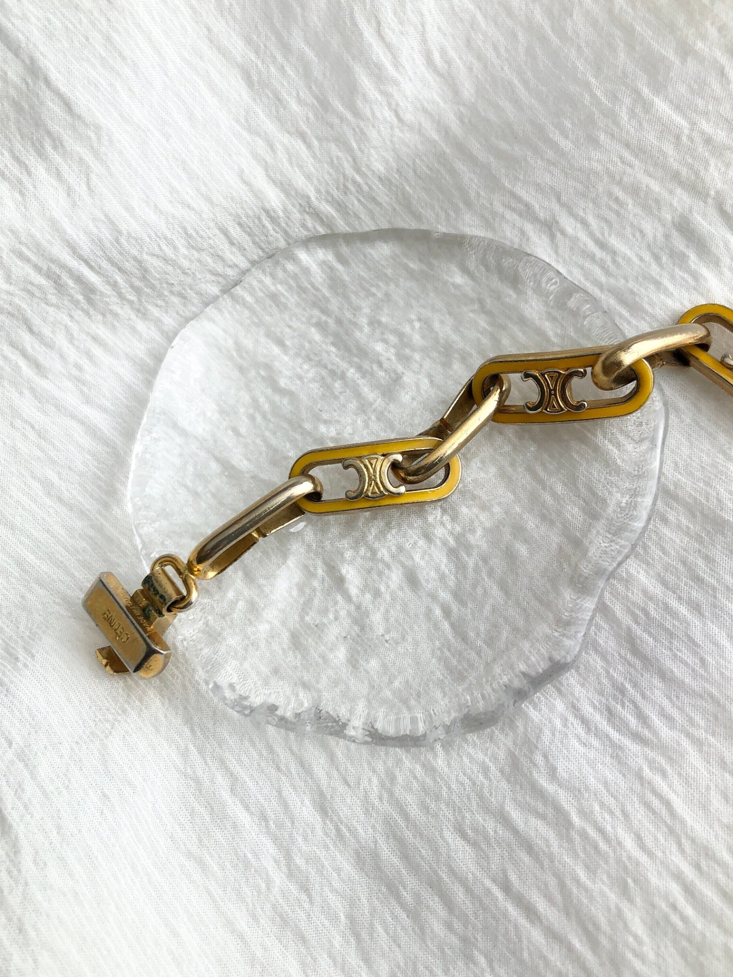 CELINE Triomphe Bracelet Gold Vintage dnaemn