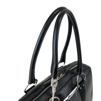 Christian Dior Street Chic Logo Small Boston bag Handbag Black Vintage yt7ssi