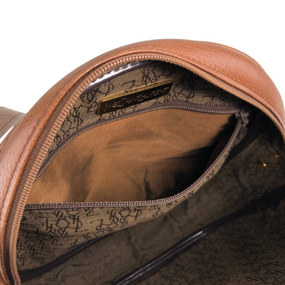 Yves Saint Laurent YSL Logo Circle Shoulder bag Brown Vintage nkx8ax