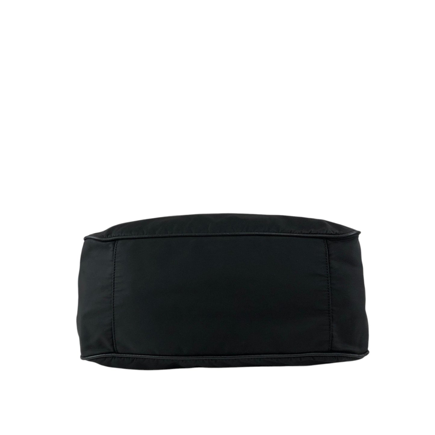 PRADA Tessuto Triangle Logo Shoulder bag Black Vintage w53g57