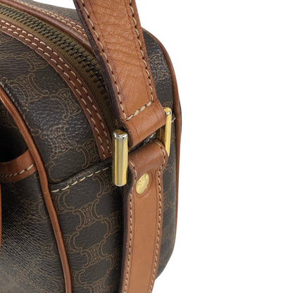CELINE Macadam Blason Shoulder bag Brown Vintage aj8afn
