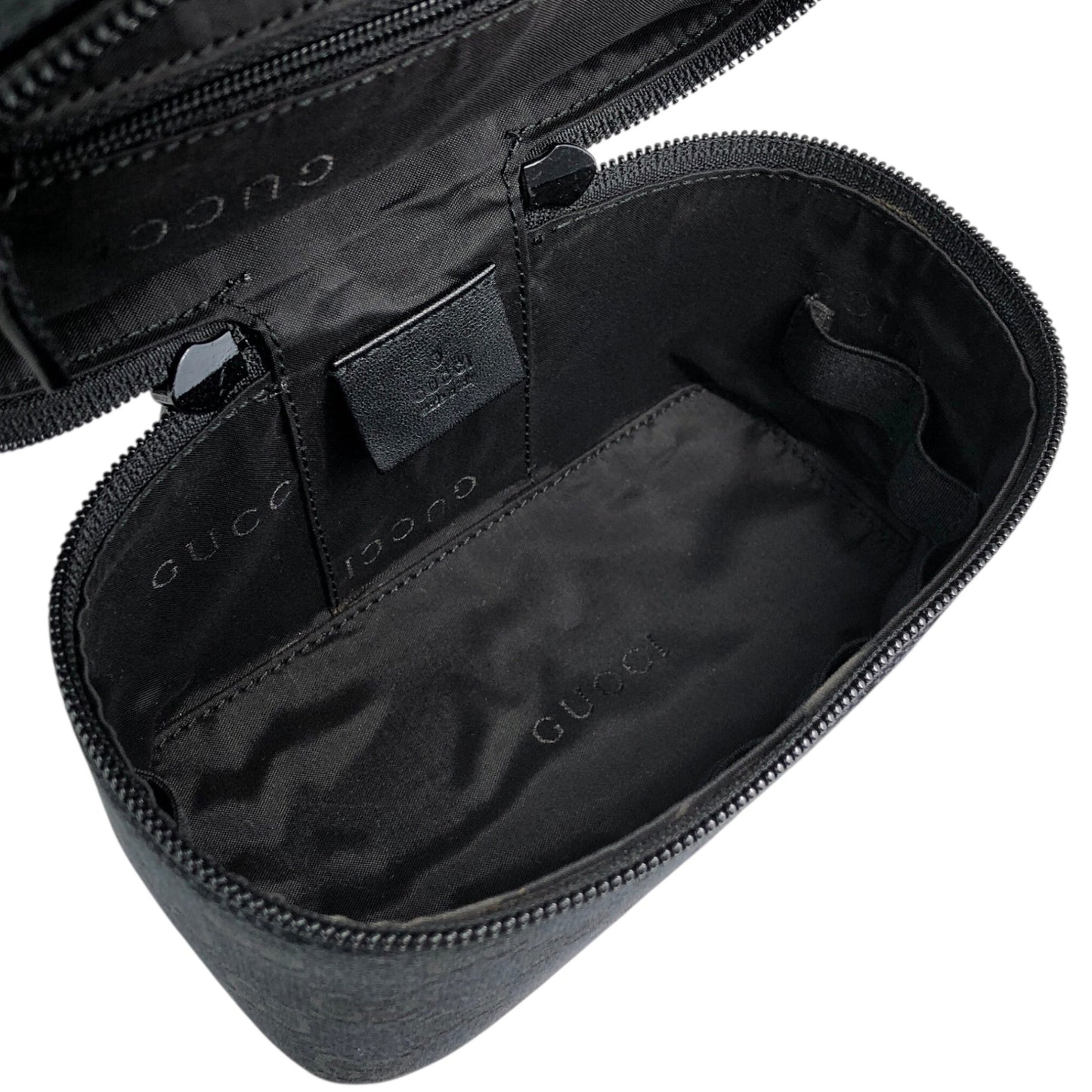 GUCCI GG Canvas Small Handbag Vanity bag Black Vintage ddp5pe
