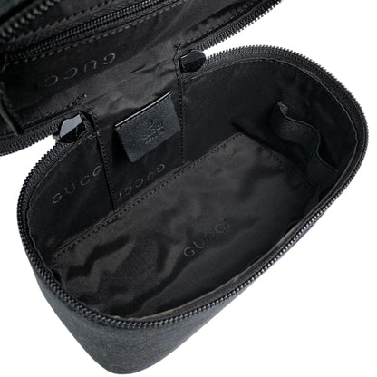 GUCCI GG Canvas Small Handbag Vanity bag Black Vintage ddp5pe