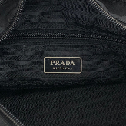 PRADA Tessuto Triangle Logo Shoulder bag Black Vintage jxt8gd