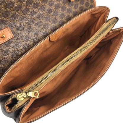 CELINE Macadam Blason Shoulder bag Brown Vintage fchn4d