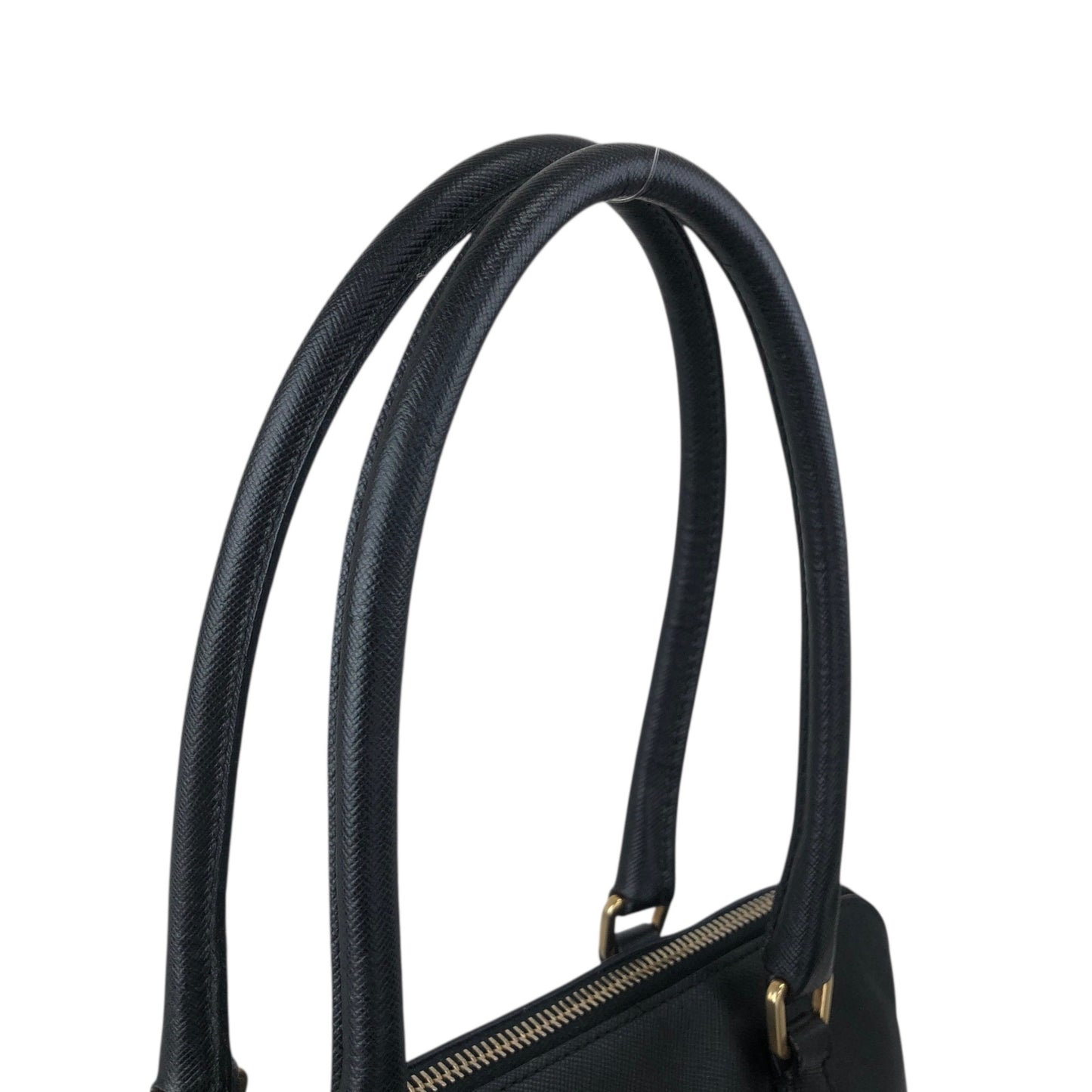 PRADA Triangle Logo Handbag Black Vintage wxkttk