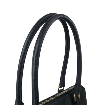 PRADA Triangle Logo Handbag Black Vintage wxkttk