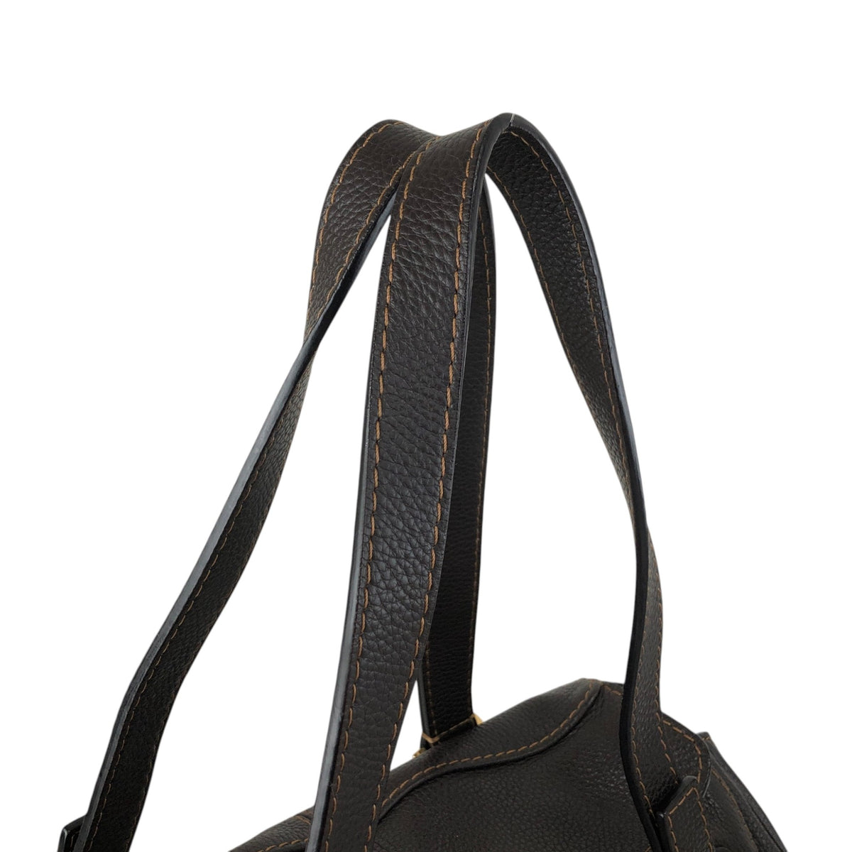 LOEWE Logo Embossed Handbag Brown Vintage s7e7fm