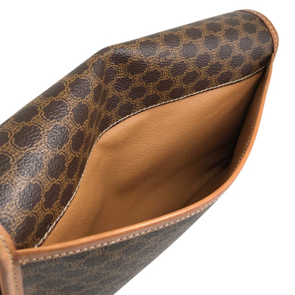 CELINE Macadam Blason Shoulder bag Brown Vintage tfmjuy