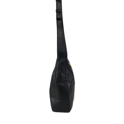 CELINE Circle Logo Shoulder bag Black Vintage mkxe53