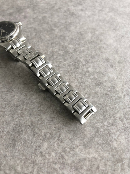 GUCCI Logo Quartz Watch Silver 9040L Vintage d4t5bp