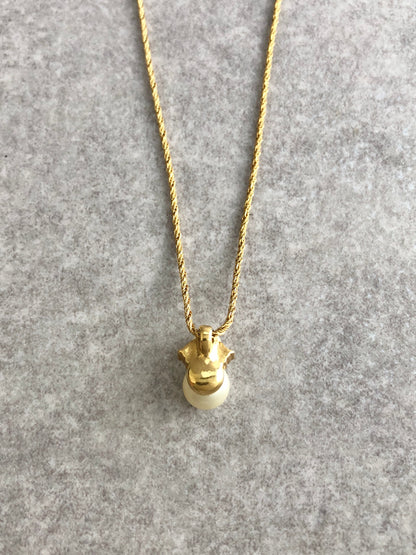 Christian Dior Fake Pearl Necklace Gold Vintage ntupyn