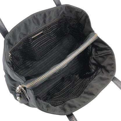 PRADA Tessuto Triangle Logo Totebag Black Vintage nz73vd