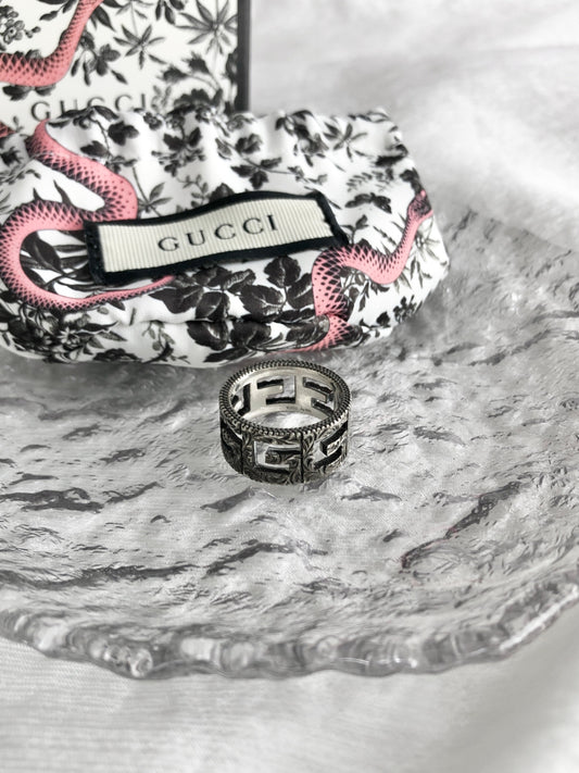 GUCCI SILVER925 Ring Silver Vintage t7bxs8