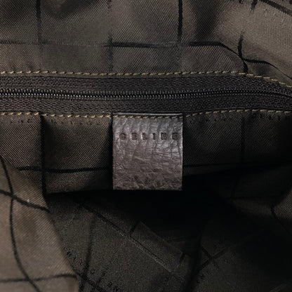CELINE Blason Logo Embossed Shoulder bag Brown Vintage n78r2a