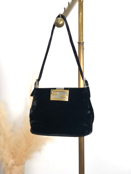 FENDI Handbag Shoulder bag Black Vintage m63dww