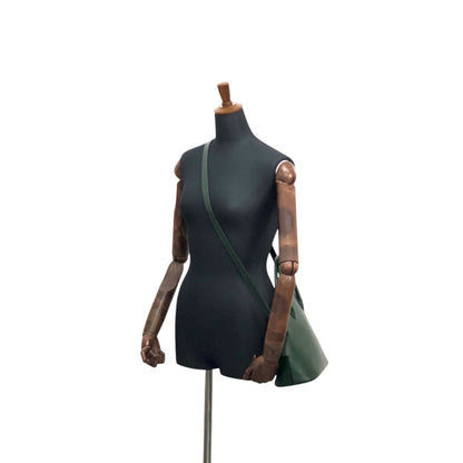 CELINE Two-way Handbag Shoulder bag Green Vintage pfdj32