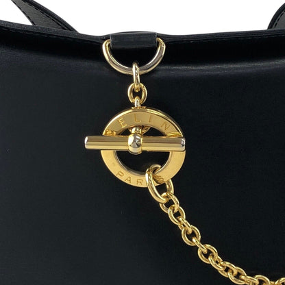 CELINE Circle Logo Shoulder bag Black Vintage x6z5t3