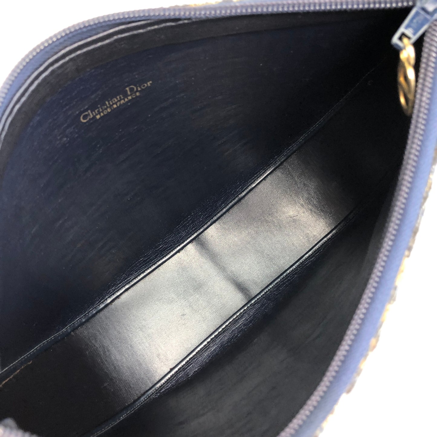 Christian Dior Trotter Handbag Navy Vintage 2d48b2