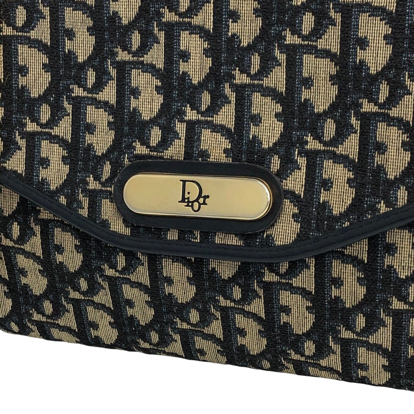 Christian Dior Trotter 鏈條單肩包 海軍藍 復古 gex65u
