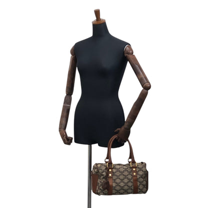 CELINE Blason Small Boston bag Handbag Beige Vintage ypu3vy