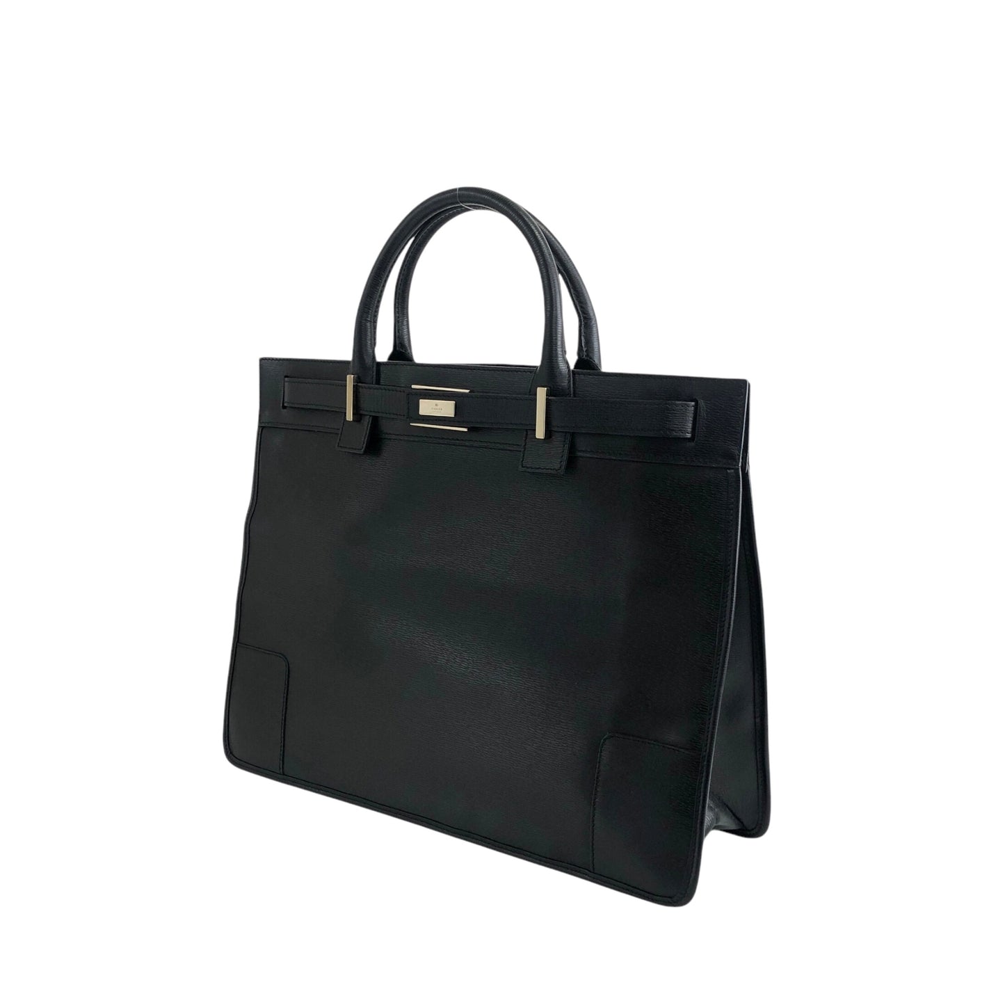 GUCCI Logo Handbag Black Vintage wmdsba