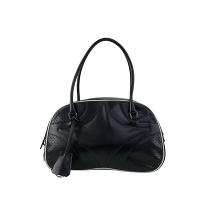 PRADA Padlock Small Boston bag Handbag Black Vintage vcg8wk
