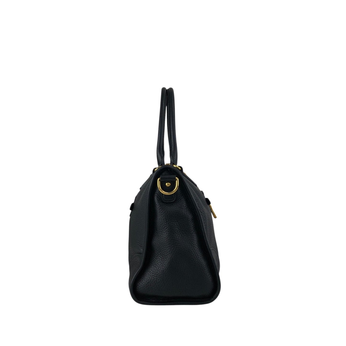 PRADA Logo Two-way Small Boston bag Shoulder bag Black Vintage h5k5fy