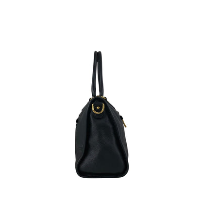 PRADA Logo Two-way Small Boston bag Shoulder bag Black Vintage h5k5fy