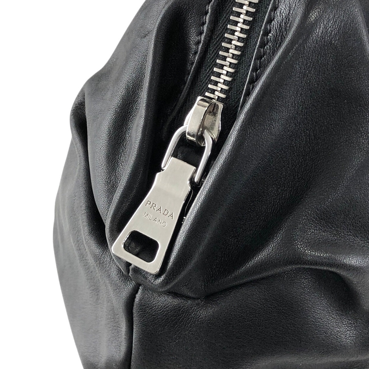 PRADA Logo Two-way Handbag Shoulder bag Black Vintage 28pkhx