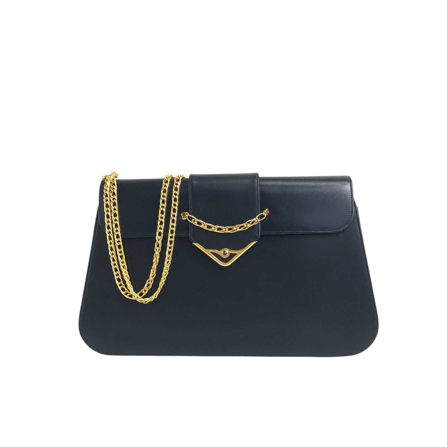 Cartier Chain Shoulder bag Navy Vintage s7zk4c