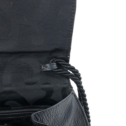 Yves Saint Laurent YSL Logo Shoulder bag Black Vintage dw4znj