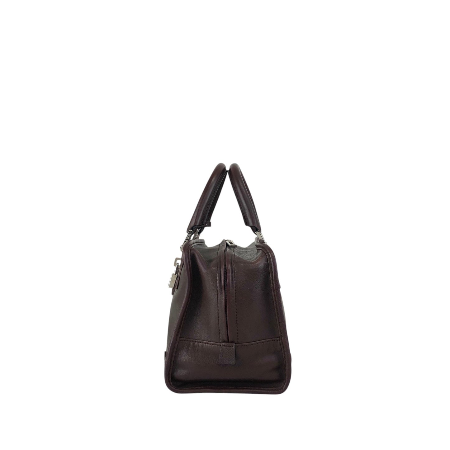 LOEWE Amazona Anagram Small Boston bag Handbag Brown Vintage mc3mx6
