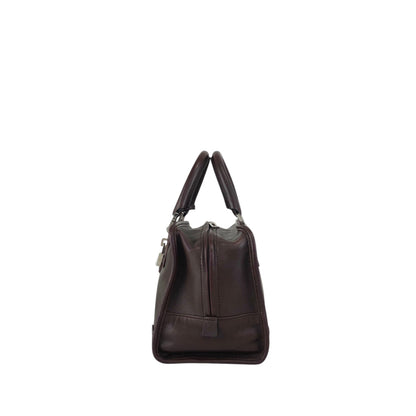 LOEWE Amazona Anagram Small Boston bag Handbag Brown Vintage mc3mx6