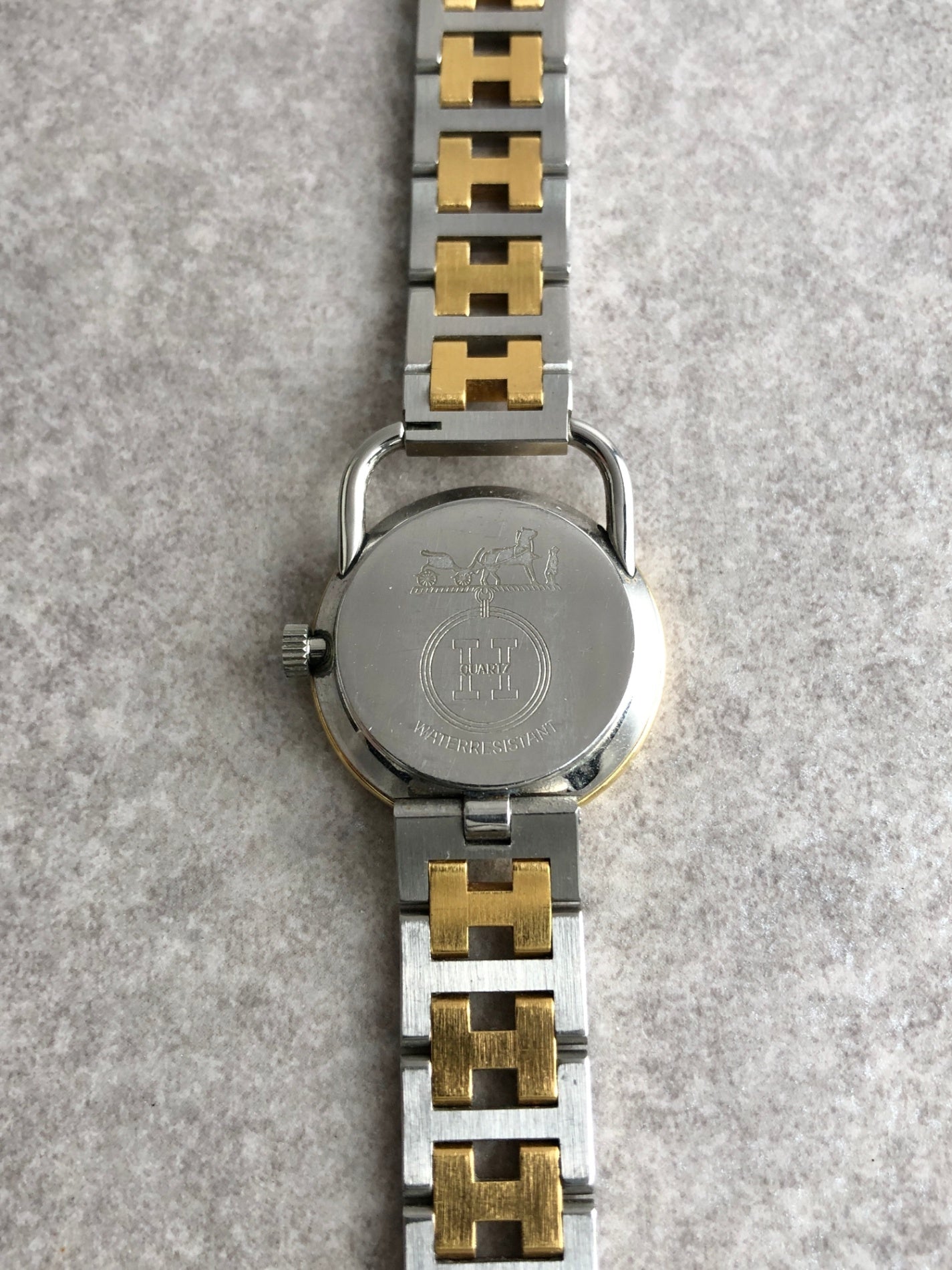 HERMES Watch Arceau Gold×Silver Vintage 5s8mvn