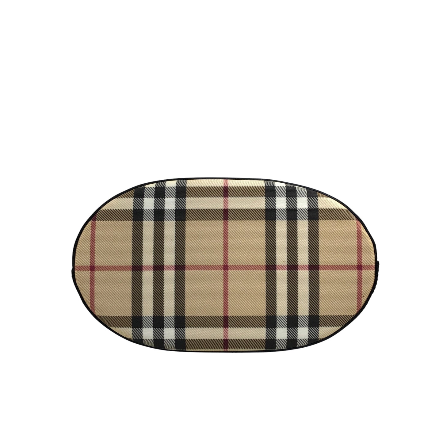 BURBERRY Check Totebag Beige×Black Vintage axf6bg