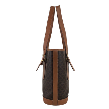 CELINE Macadam Blason Handbag Shoulder bag Brown Vintage hzzr6z