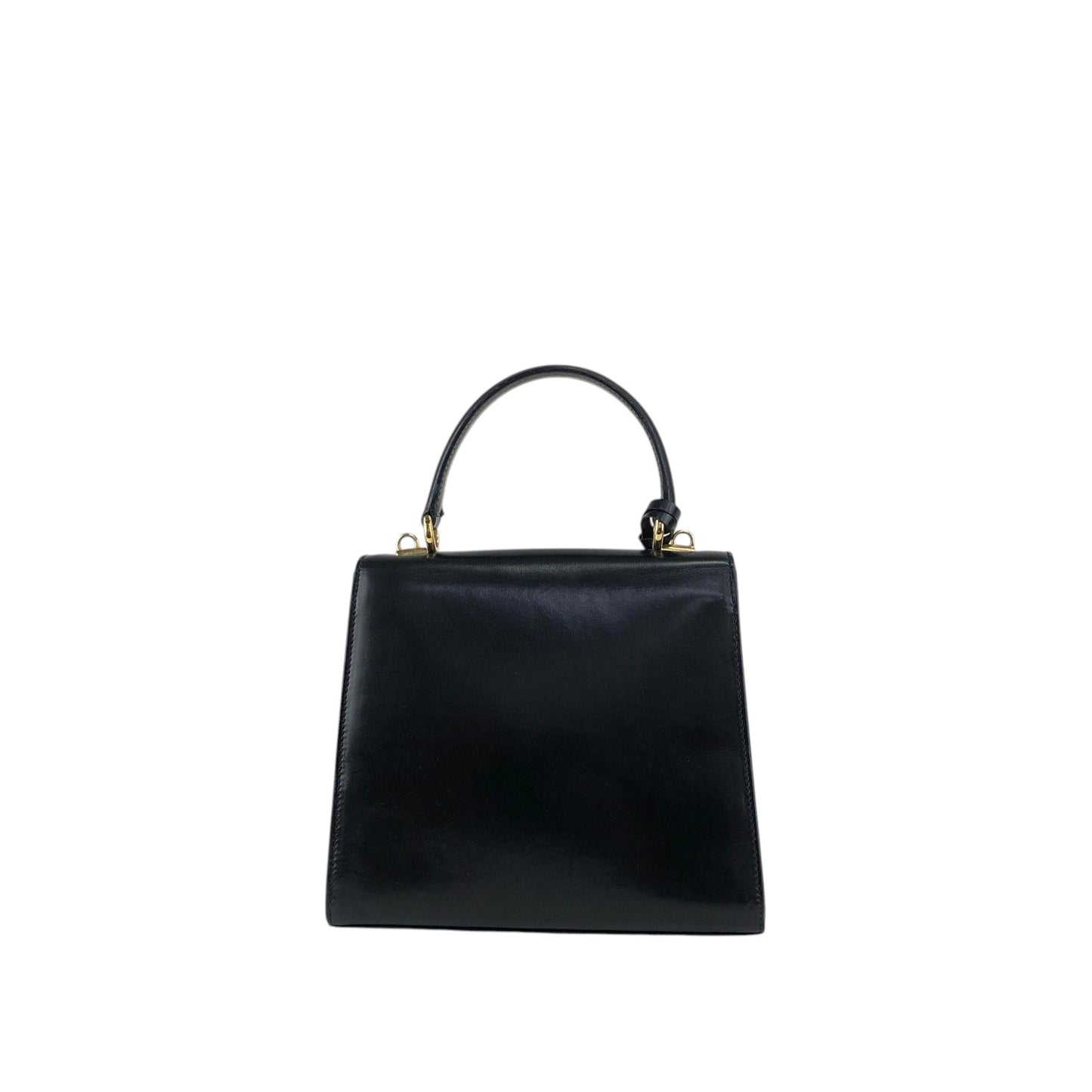 GUCCI Lady Lock Two-wayHandbag Shoulder bag Black Vintage uiedgd