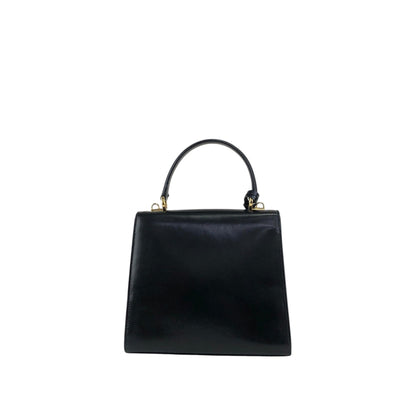 GUCCI Lady Lock Two-wayHandbag Shoulder bag Black Vintage uiedgd