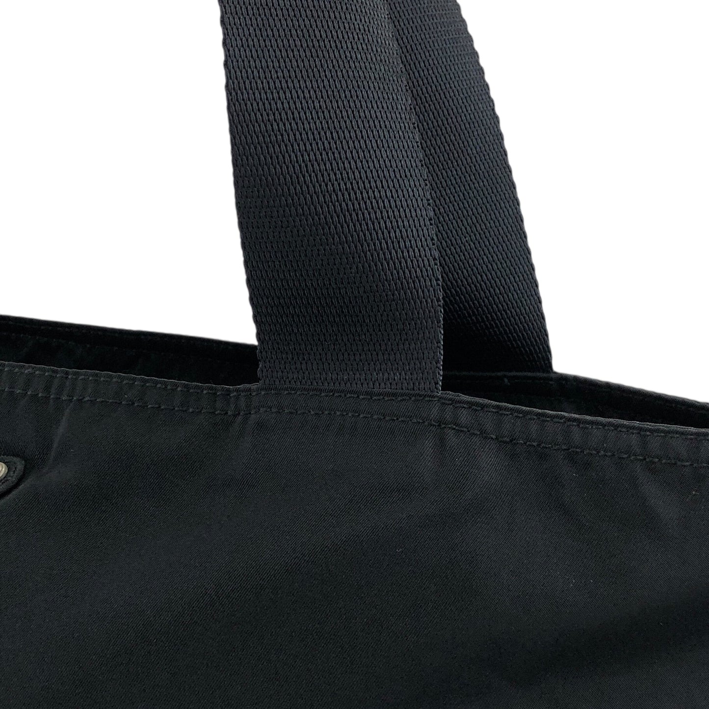 PRADA Tessuto Triangle Logo Totebag Black Vintage f5d8z2