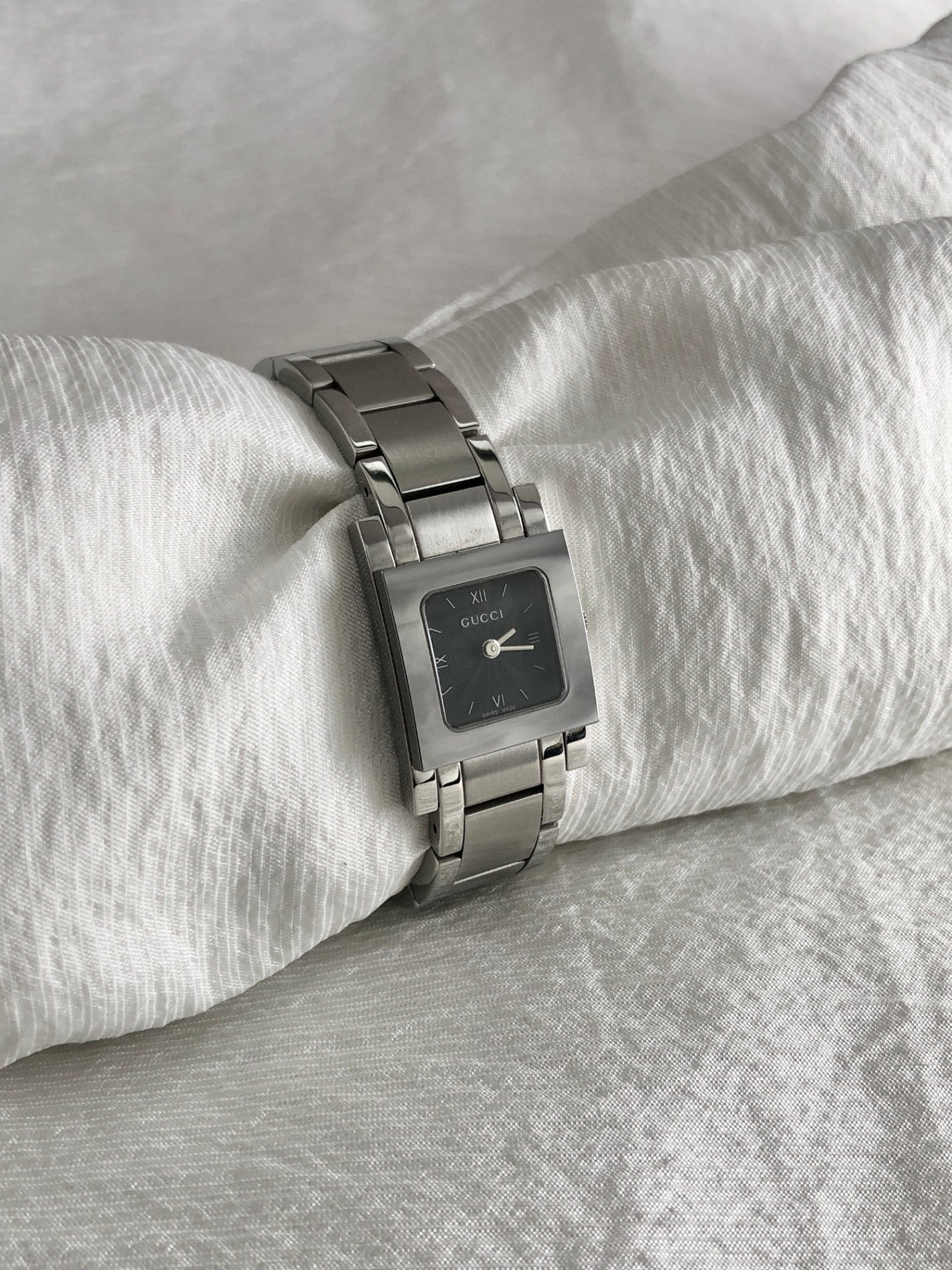 GUCCI Logo Quartz Watch Silver 7900P Vintage 4dstrr