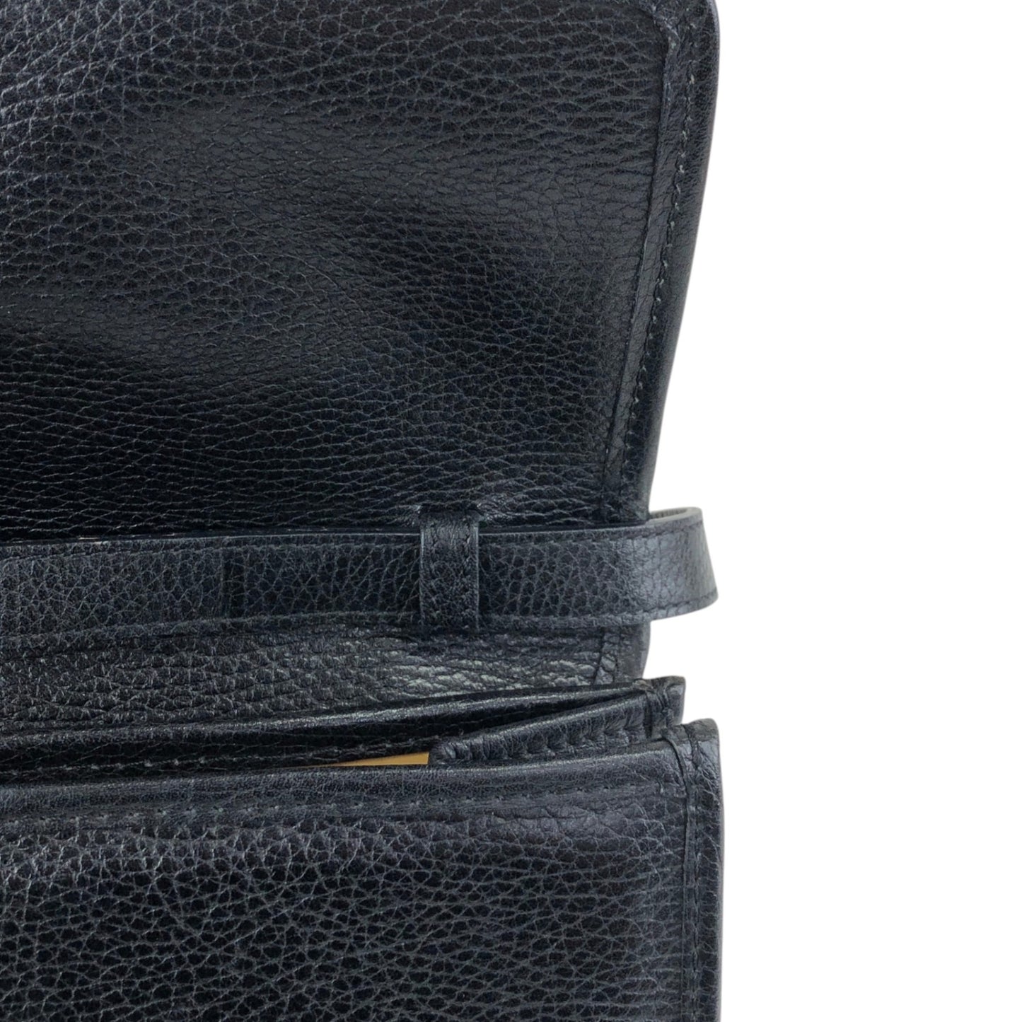 CELINE Gancini Shoulder bag Black Vintage 2tmayw