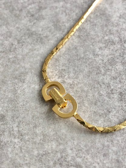 Christian Dior Necklace Gold Vintage 4mzmkr