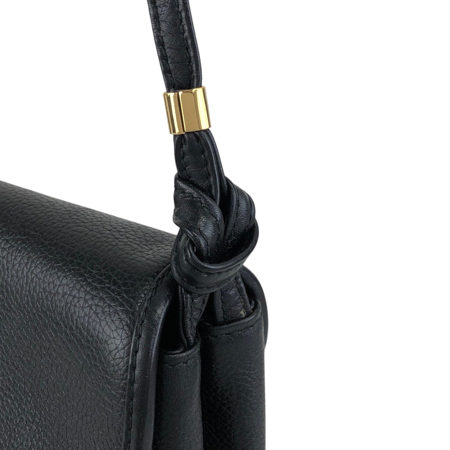 GUCCI Logo Shoulder bag Black Vintage irwn5s