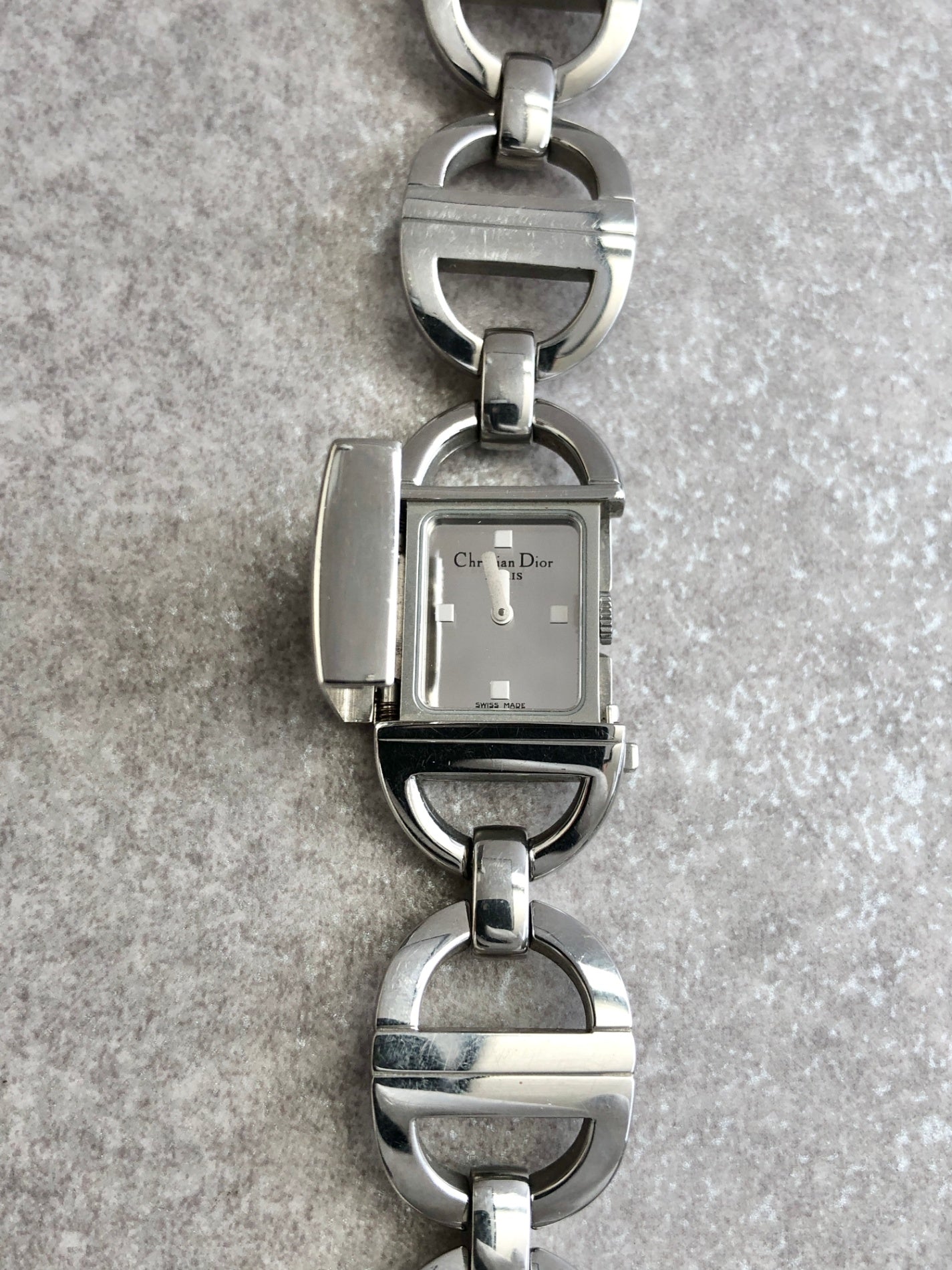 Christian Dior Quartz Watch Silver Vintage D78-100 zvwjvu