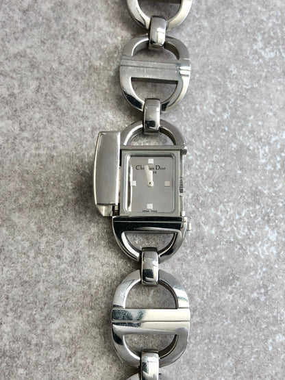 Christian Dior Quartz Watch Silver Vintage D78-100 zvwjvu